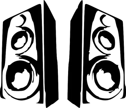Black Audio Speakers
