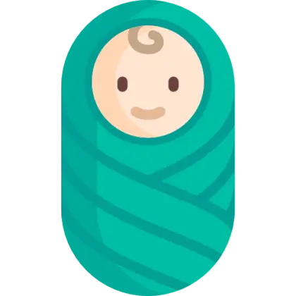 Swaddled Baby Illustration