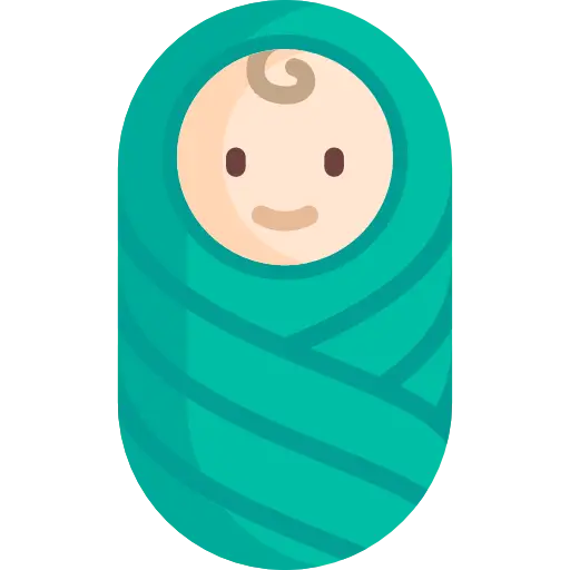 Swaddled Baby Illustration
