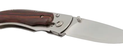 Compact Folding Knife with Wooden Handle