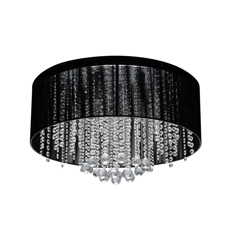 Elegant Black Crystal Chandelier