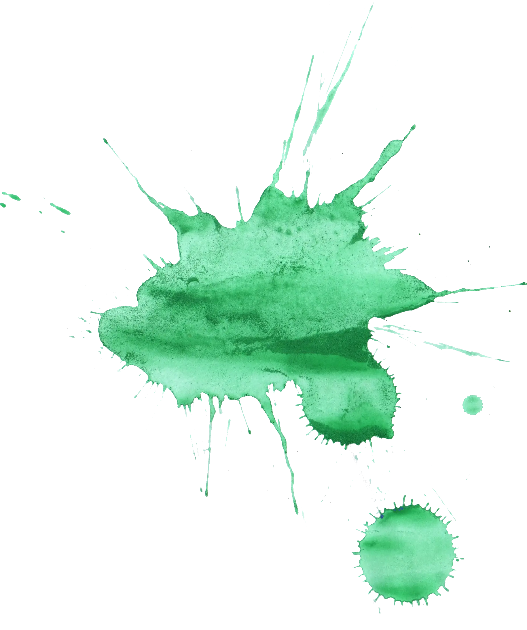 Abstract Green Watercolor Splash