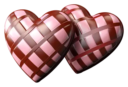 Chocolate Heart Candies for Valentine&#039;s Day