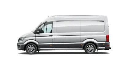 Silver Delivery Van Side View for Transportation