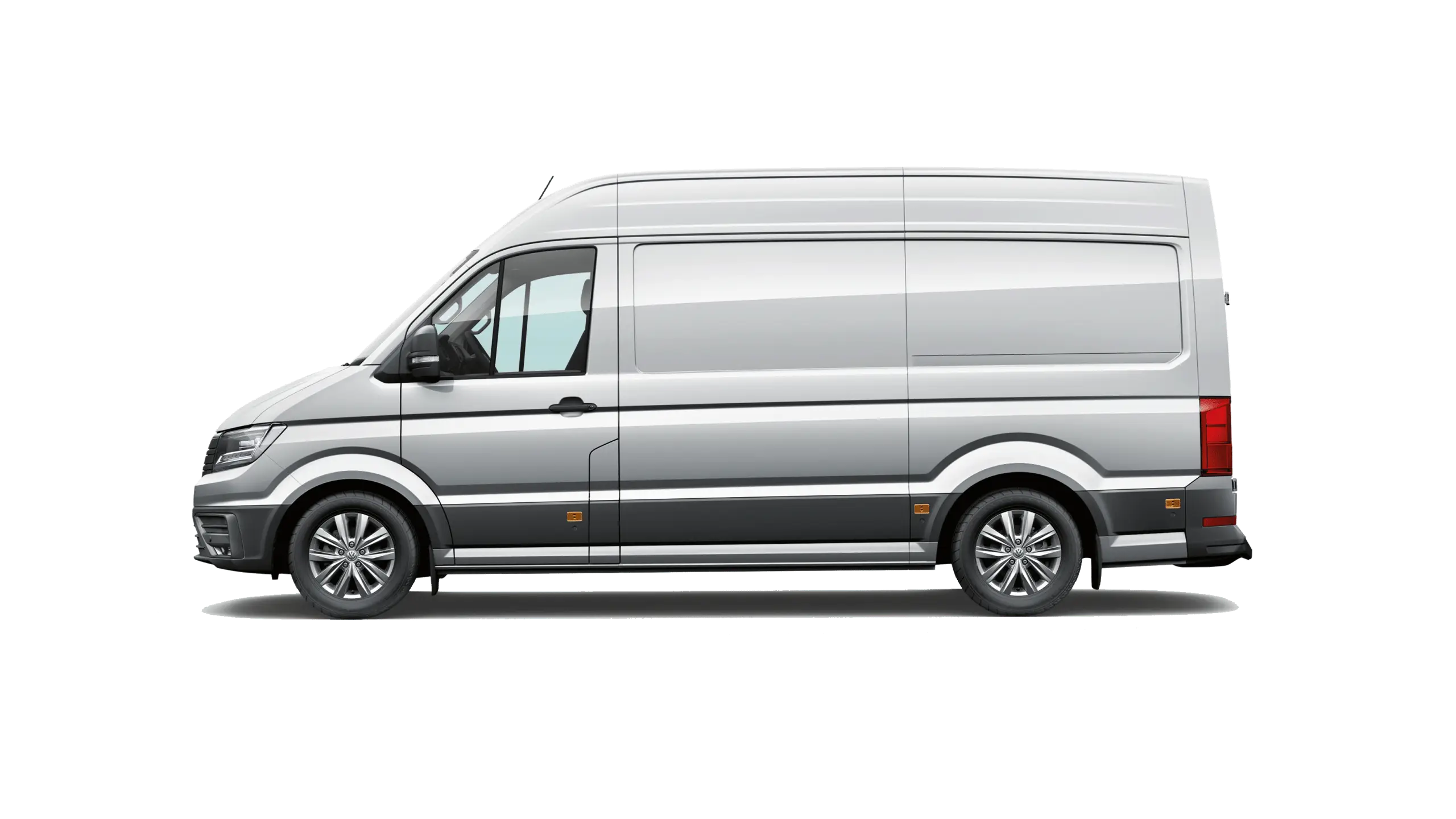 Silver Delivery Van Side View for Transportation