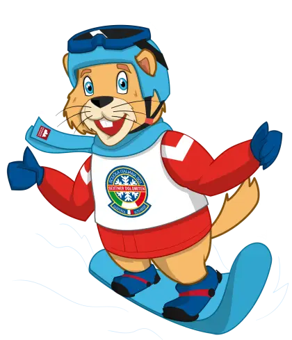 Cartoon Otter Snowboarding in Winter Sports Design