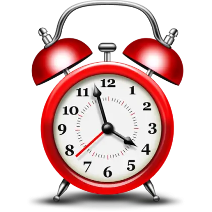 Classic Red Alarm Clock Illustration