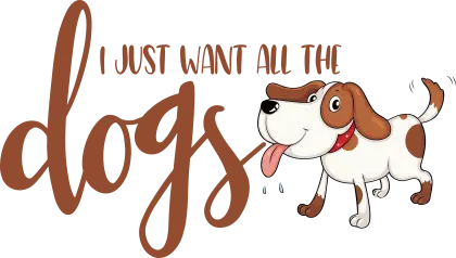 Dog Illustration with Slogan for Pet Lovers