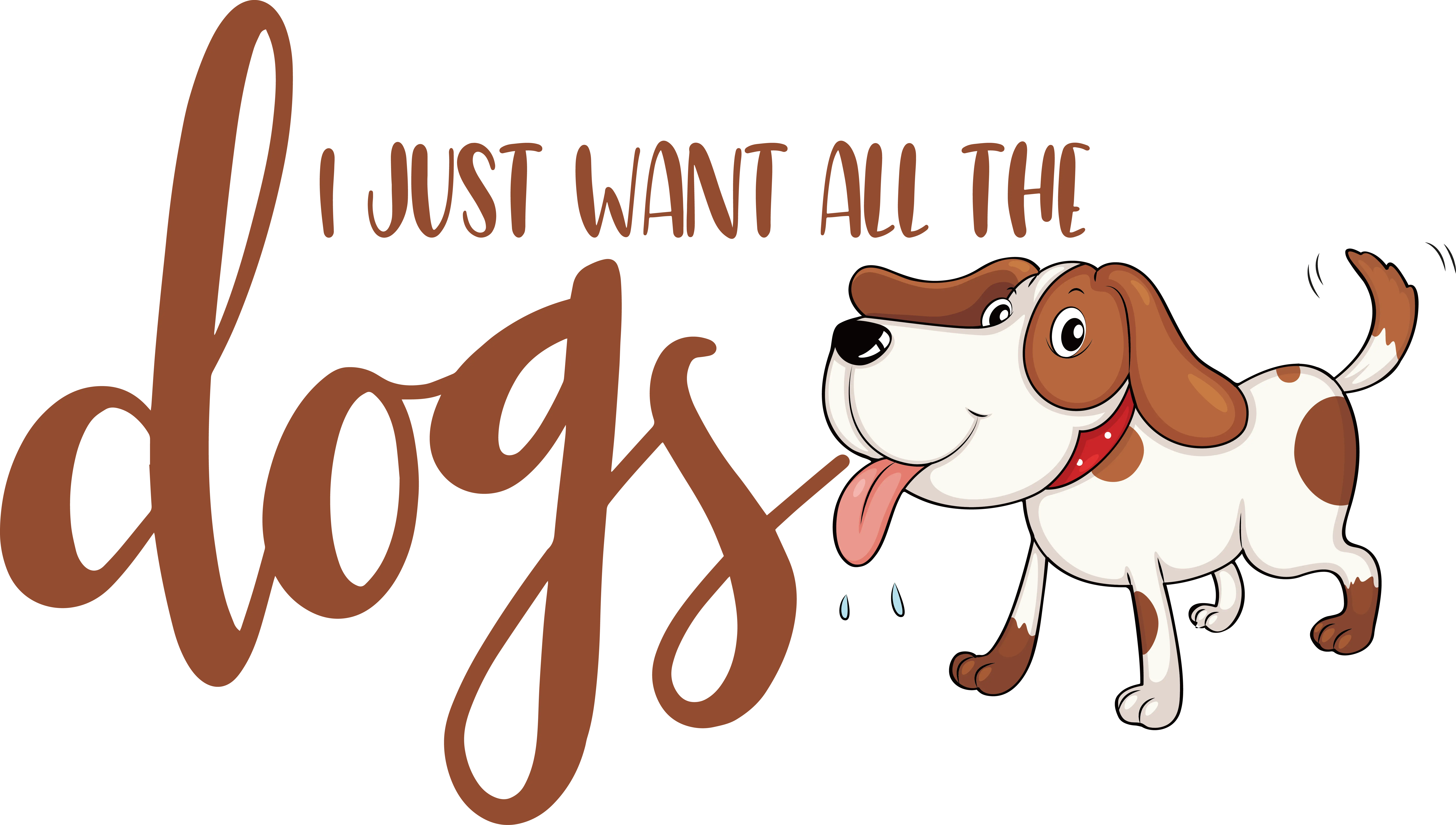 Dog Illustration with Slogan for Pet Lovers