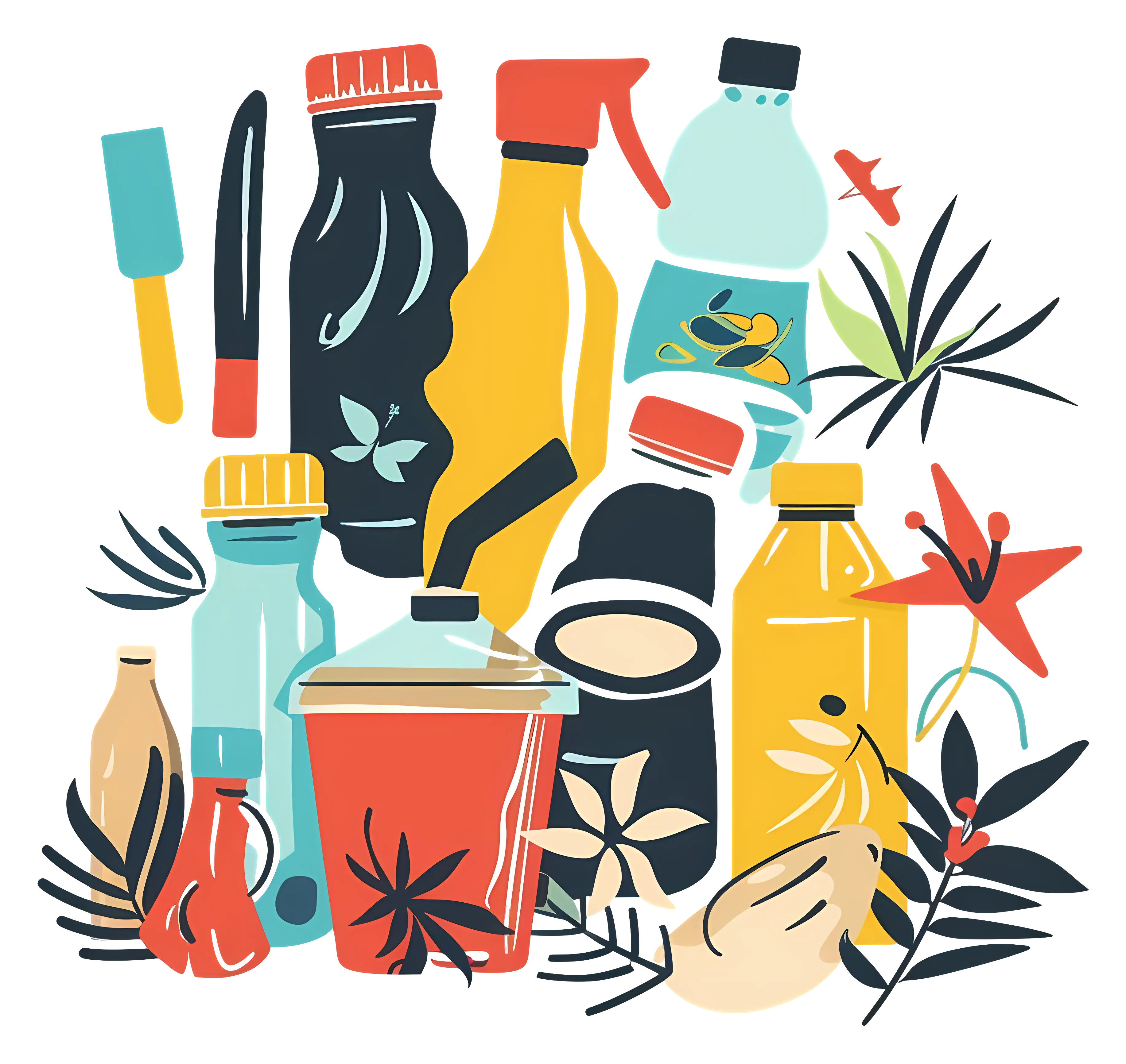 Colorful Household Items