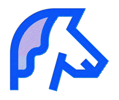 Blue Horse Head Symbol