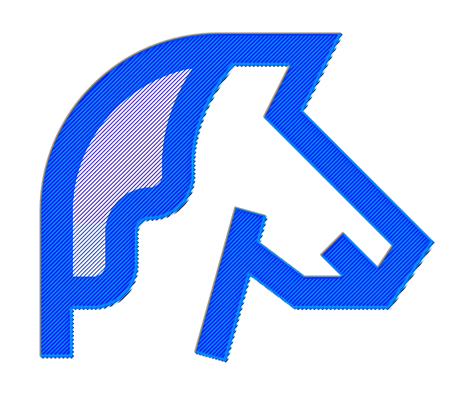 Blue Horse Head Symbol
