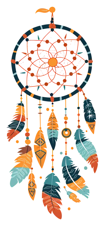 Colorful Dreamcatcher with Feathers