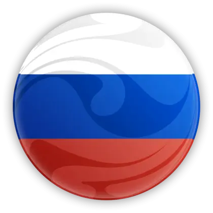 Russian Flag Round Button Design