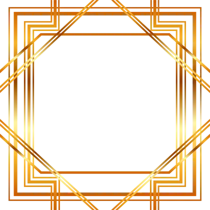 Golden Geometric Frame for Elegant Design