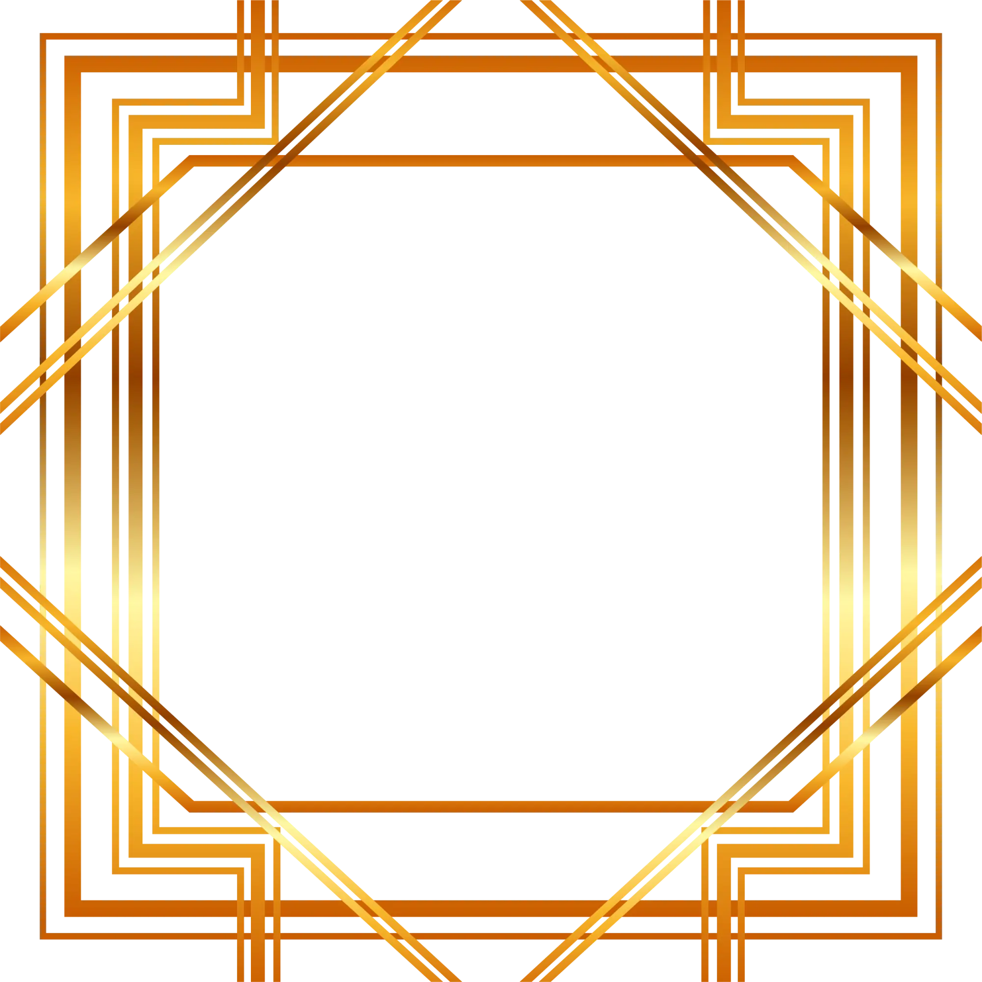 Golden Geometric Frame for Elegant Design