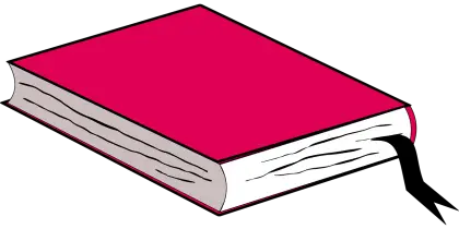 Red Book with Bookmark Icon