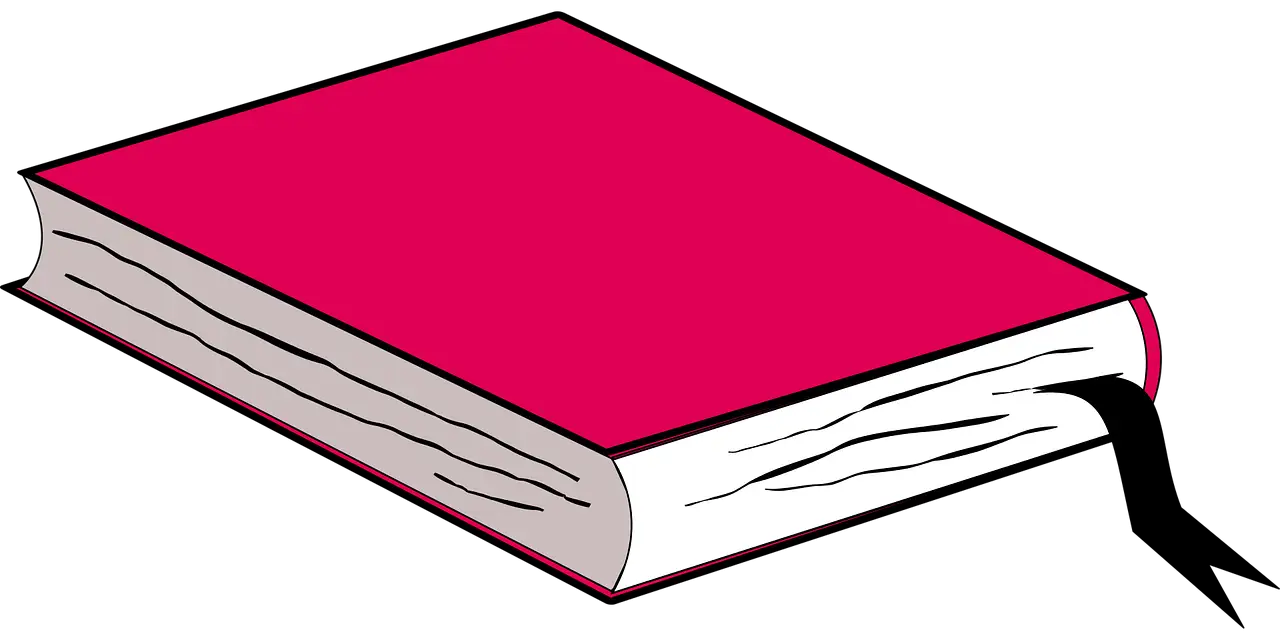 Red Book with Bookmark Icon