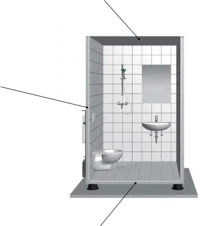 Modern Bathroom with Shower and Toilet