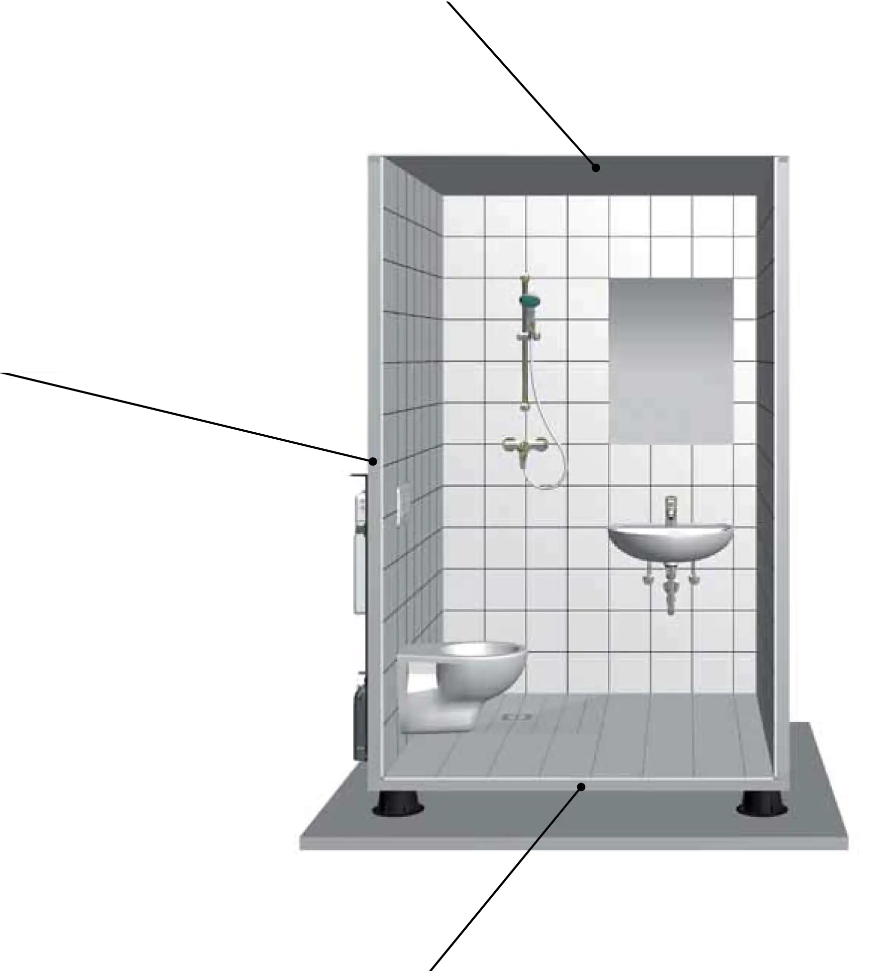 Modern Bathroom with Shower and Toilet