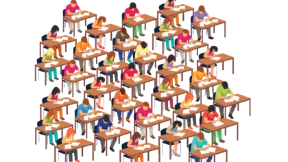 Students Taking an Exam