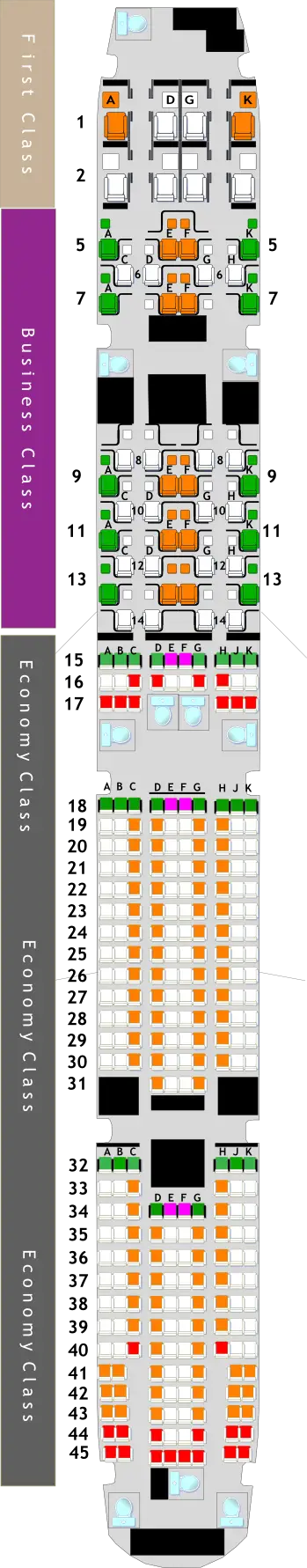 Airplane Seating Chart Layout