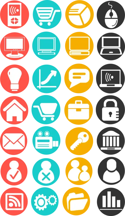 Colorful Icons for User Interface Design