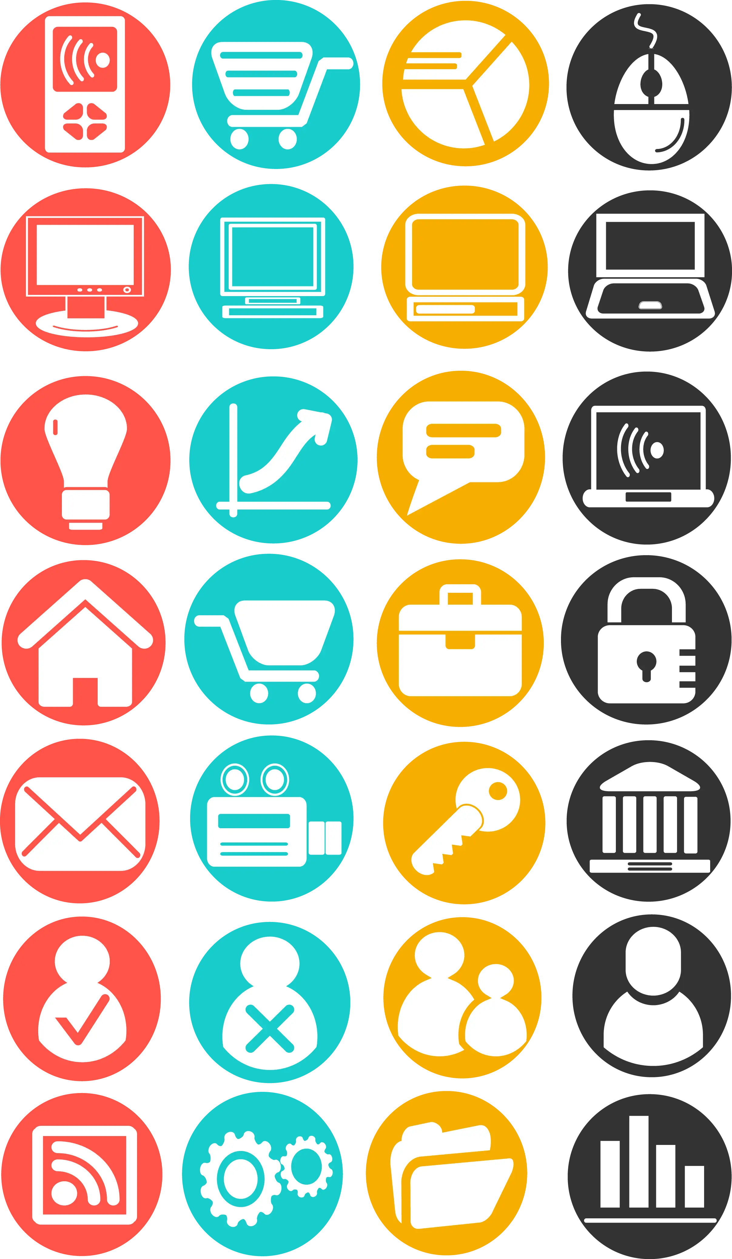 Colorful Icons for User Interface Design