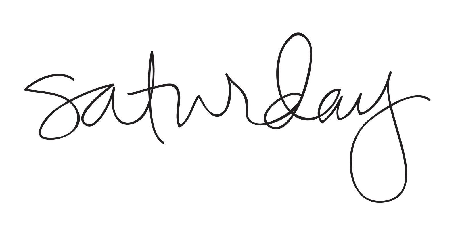 Saturday Handwritten Text