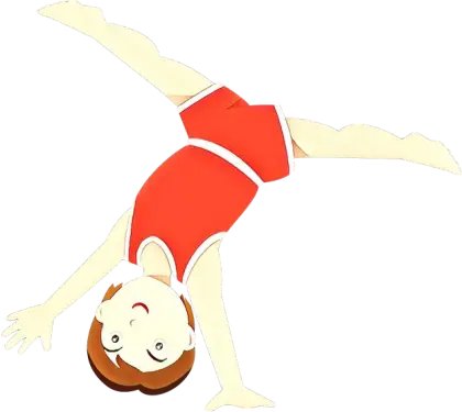 Cartoon Handstand Gymnast
