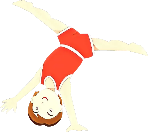 Cartoon Handstand Gymnast
