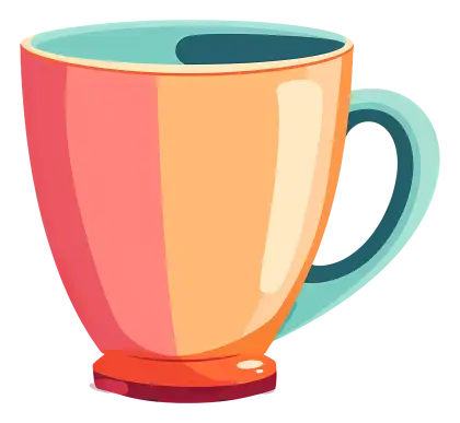 Bright and Colorful Mug Illustration
