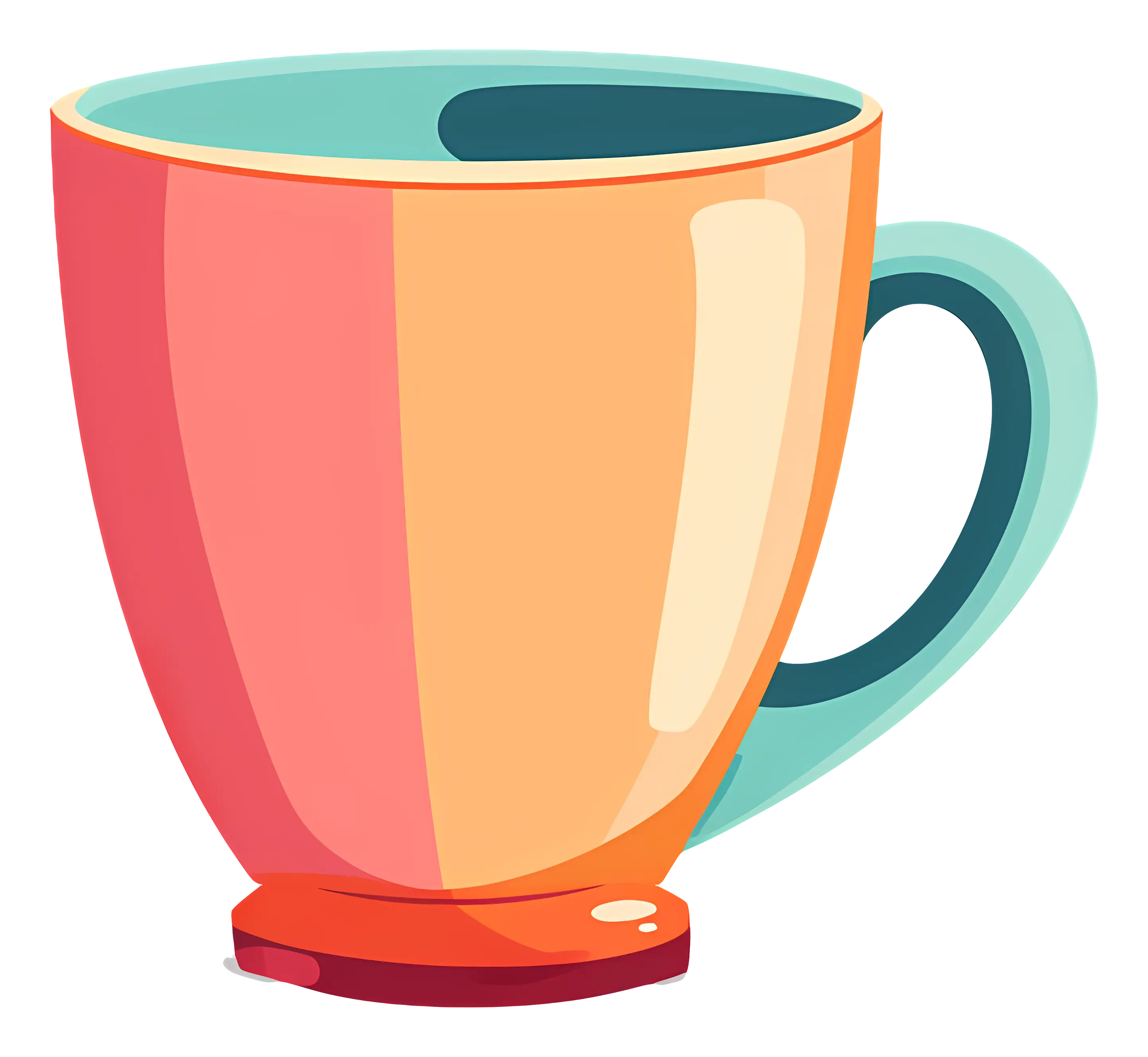 Bright and Colorful Mug Illustration