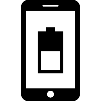 Smartphone with Battery Charging Symbol Icon