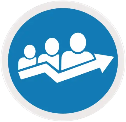 People Icon with Growth Arrow