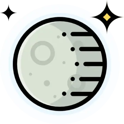 Moon with Stars