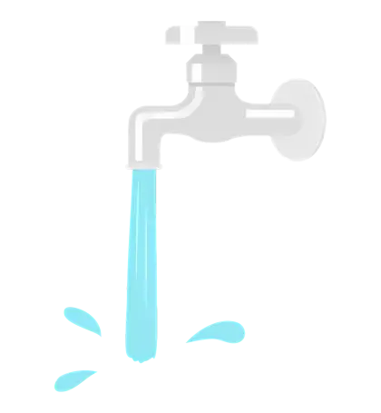 Water Tap with Flowing Water