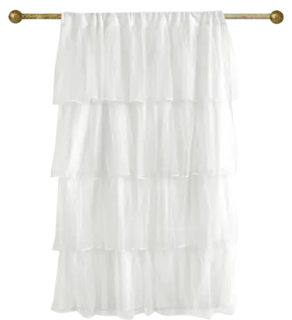White Tiered Curtain for Home Decor