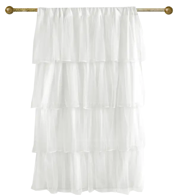 White Tiered Curtain for Home Decor