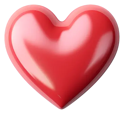 Red Glossy Heart Illustration
