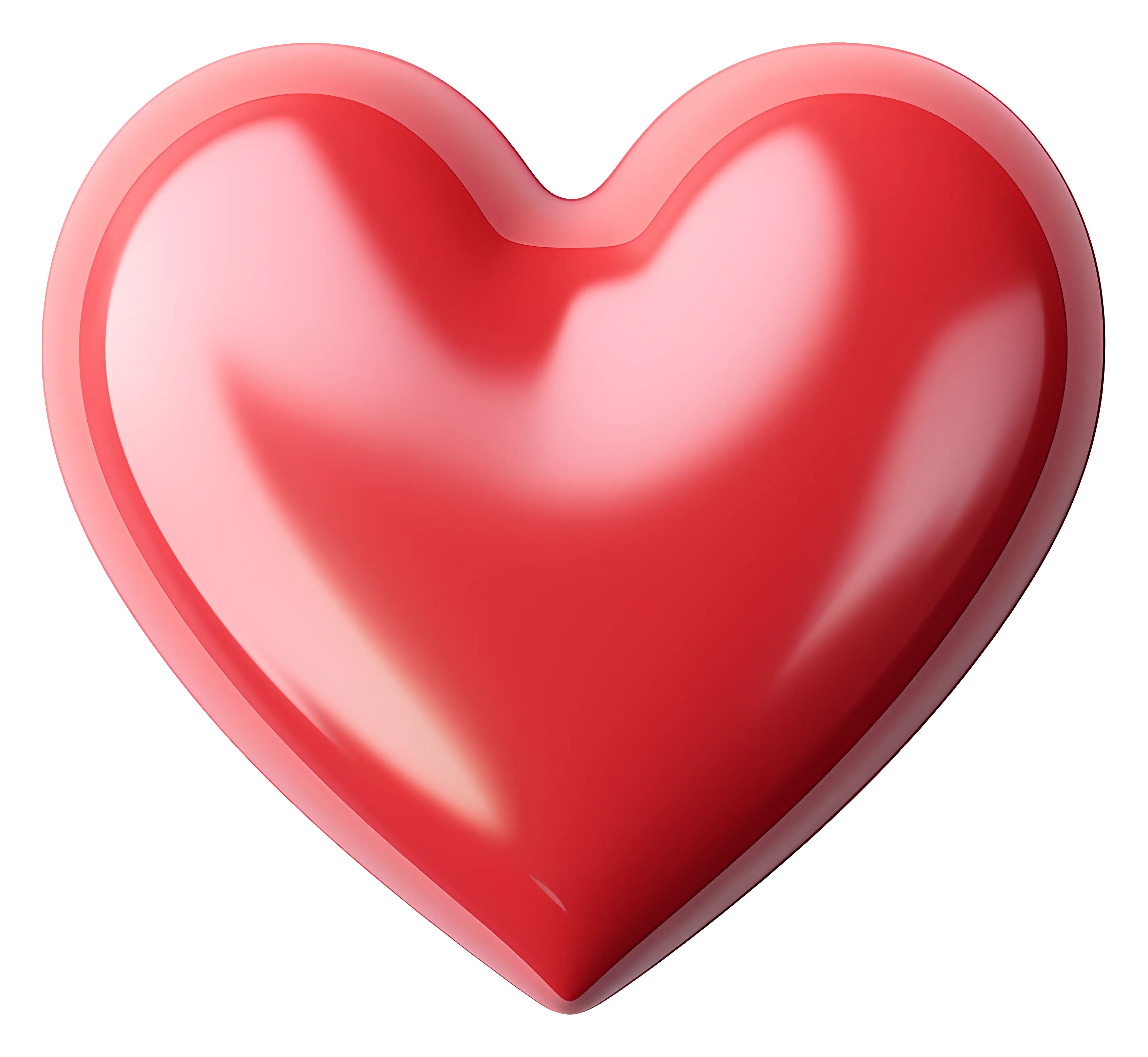Red Glossy Heart Illustration