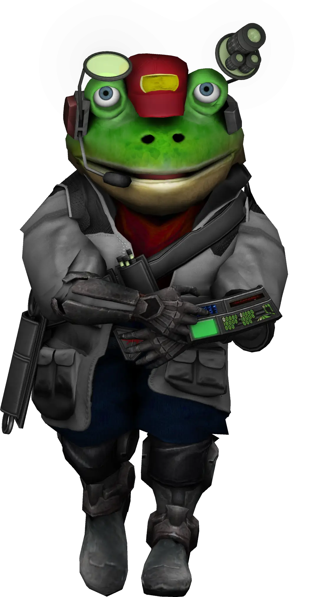 Frog Character in Tech Gear
