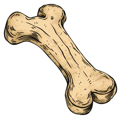 Vintage Cartoon Dog Bone