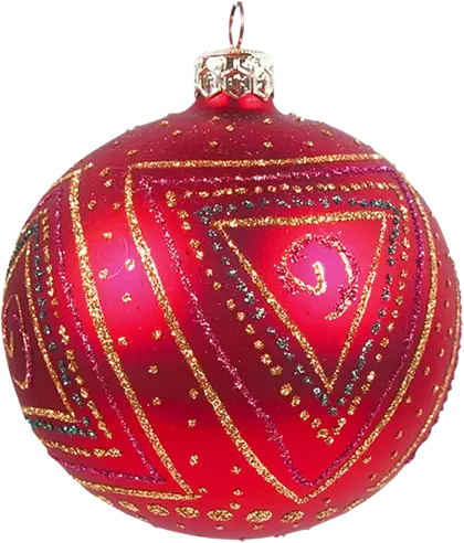 Red Glitter Christmas Ornament Decoration