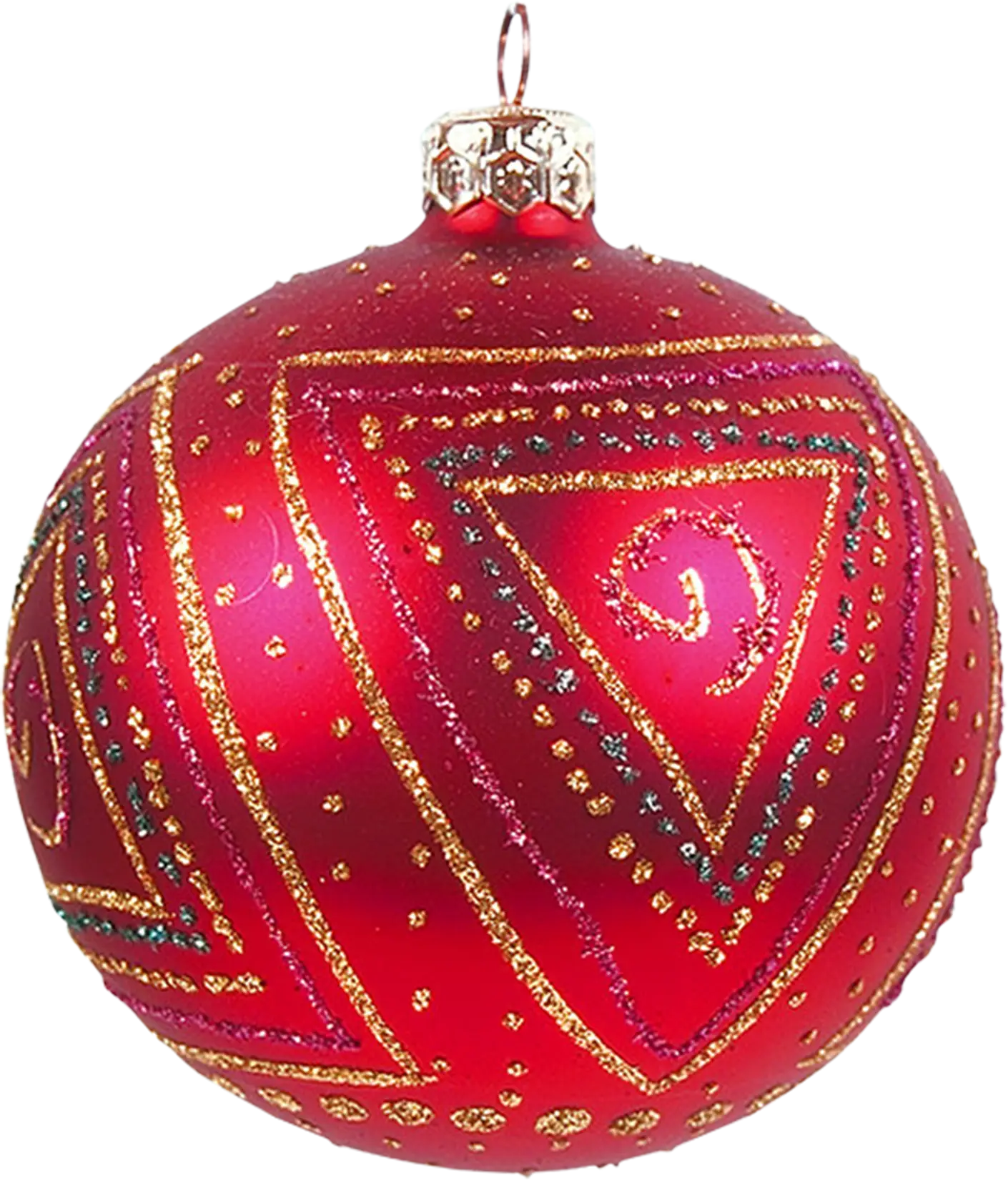 Red Glitter Christmas Ornament Decoration
