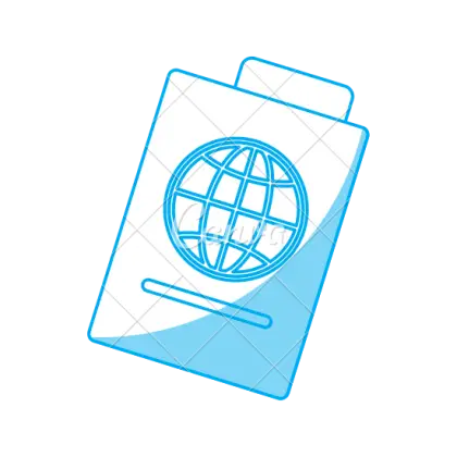 Blue Passport Illustration for Travel