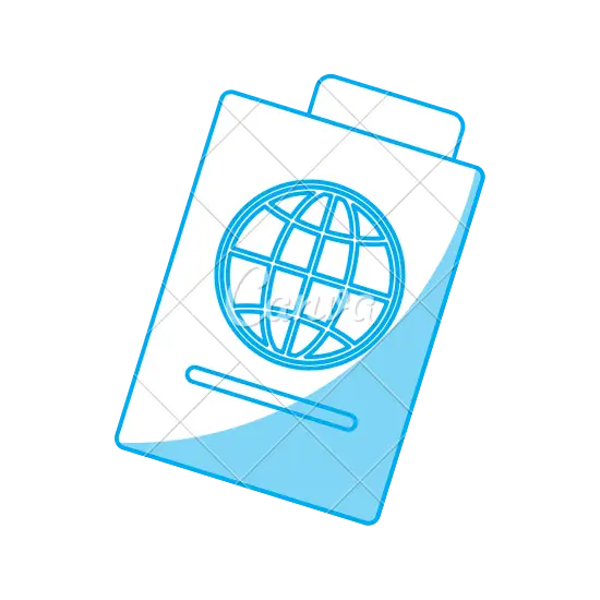 Blue Passport Illustration for Travel