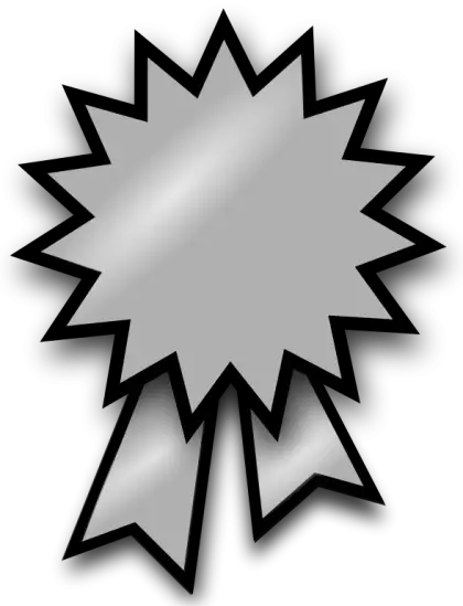 Silver Ribbon Badge for Achievement
