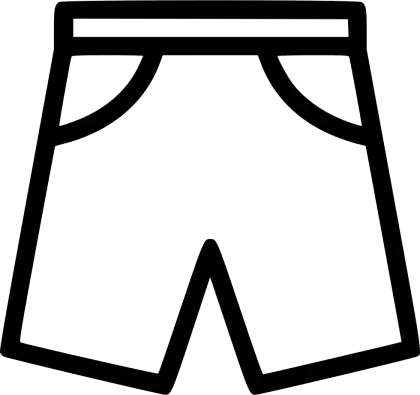 Simple Black and White Shorts