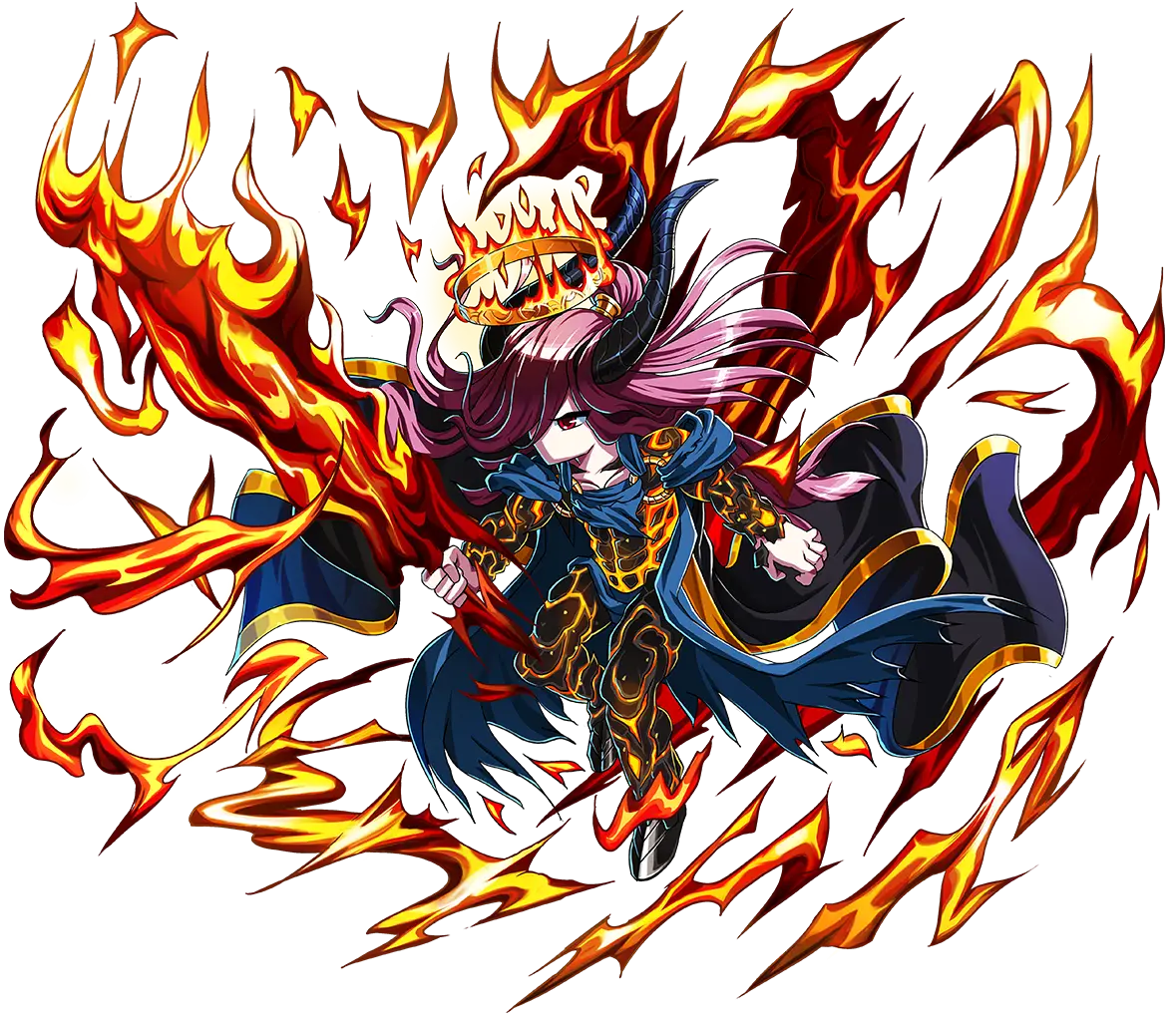 Fiery Anime Character with Powerful Flaming Aura